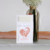 Taschentuchtasche "Elegantes Herz" apricot