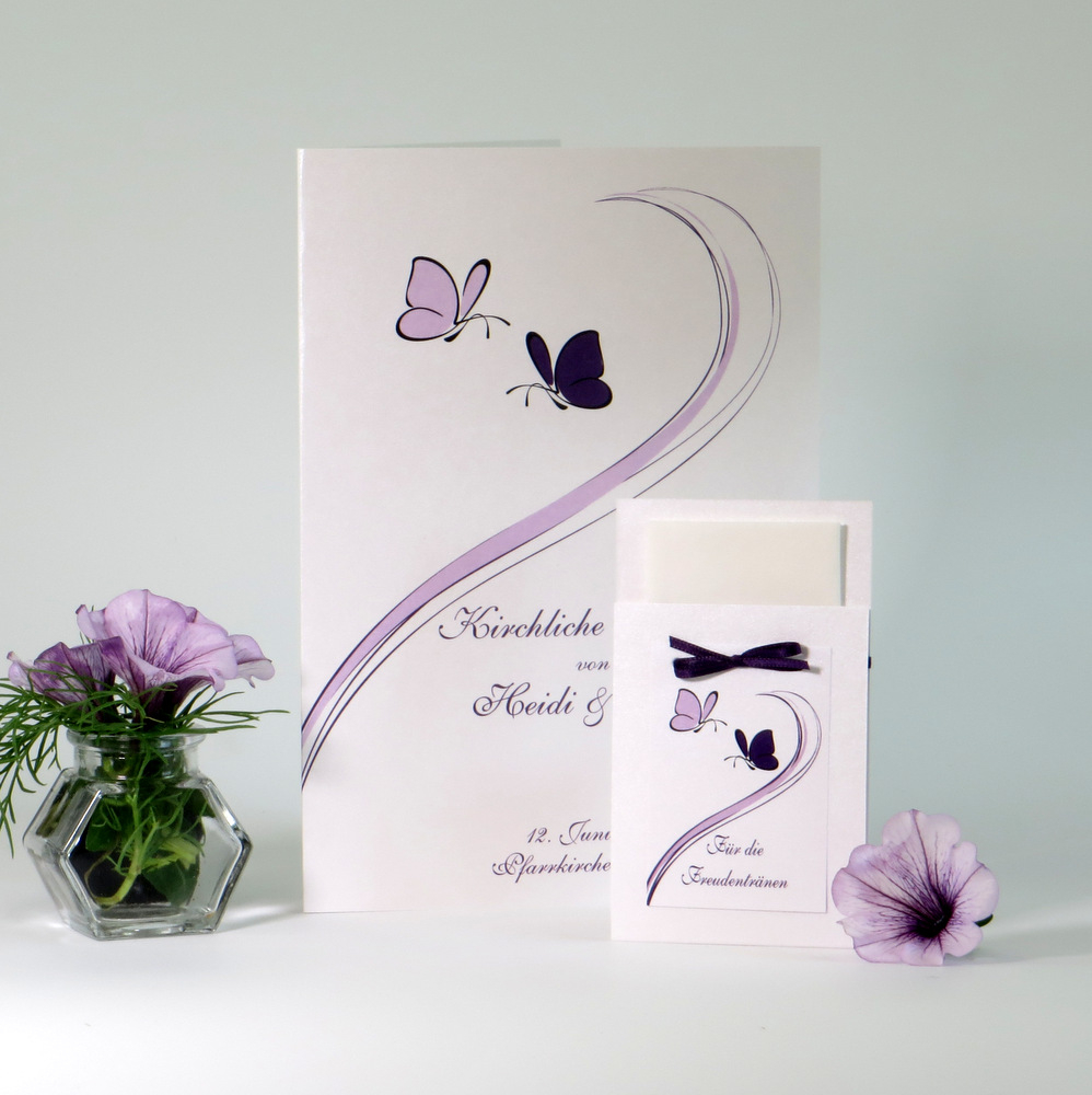 Taschentuchtasche "Schmetterlinge" lila Taschentuchtasche "Schmetterlinge" lila