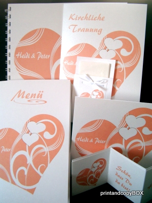 Gästebuch "Elegantes Herz" apricot Gästebuch "Elegantes Herz" apricot