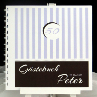 Geburtstagsgästebuch mit Personalisierung.