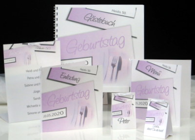 Geschmackvolle Papeterieartikel für eine Geburtstagsfeier, die Sie nicht so schnell vergessen