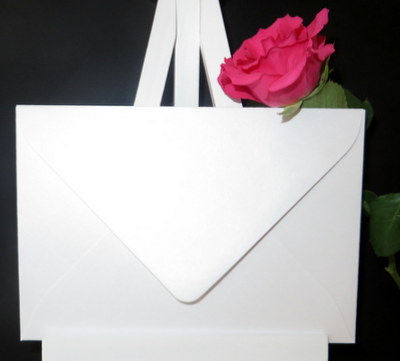 Briefumschlag metallic weiß B6