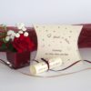 Hochzeitseinladungsbox "Dots" rot