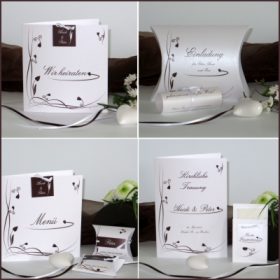 Kirchenheft und Hochzeitspapeterie "Loop" braun