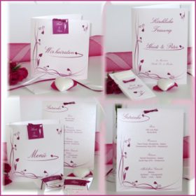 Hochzeitspapeterie "Loop" pink