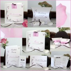 Hochzeitspapeterie "Loop" rosa