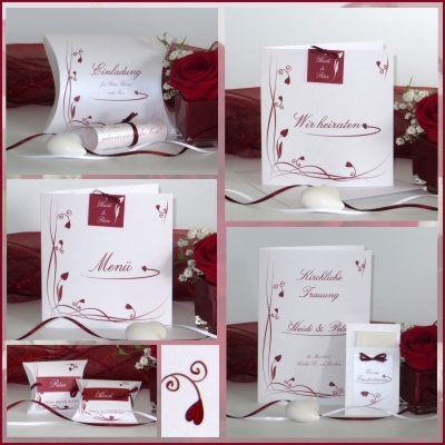 Hochzeitspapeterie "Loop" rot Hochzeitspapeterie "Loop" rot