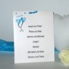 Gruppentischkarte "Herzballons" türkis