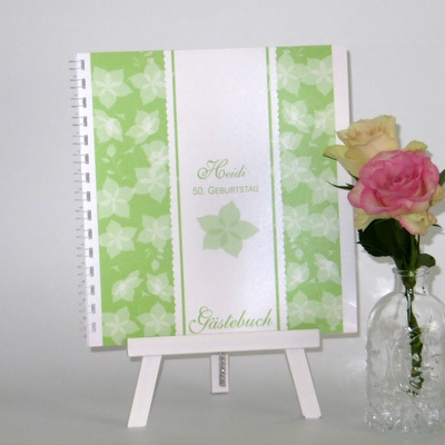 Gästebuch "Blütentraum" grün