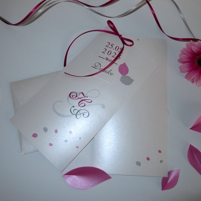 Danksagung nach der Hochzeit "Blättertraum" pink Danksagung nach der Hochzeit "Blättertraum" pink
