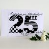 Einladung zur Silberhochzeit "Black & White"