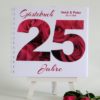 Gästebuch zur Silberhochzeit "Rosenblüte" pink