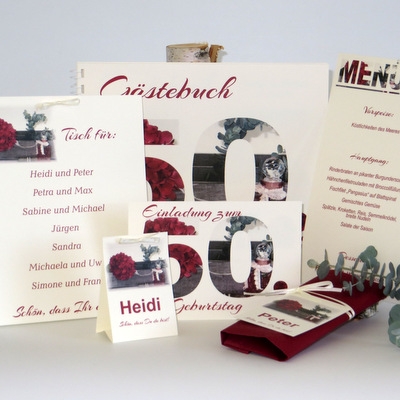 Geburtstagseinladung und mehr im aktuellen Look mit Vintageelementen.