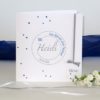 Geburtstagsmenükarte "Konfetti" blau