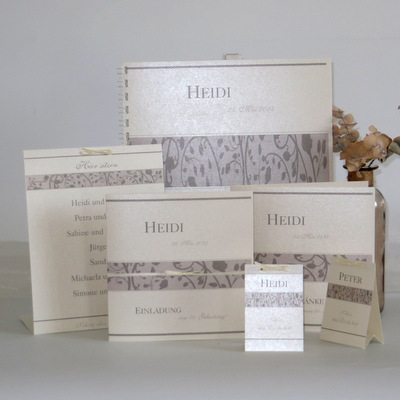 Geburtstagskarten Set "Florales Design" taupe Geburtstagskarten Set "Florales Design" taupe