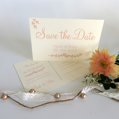 Save the Date "Botanik" apricot Save the Date "Botanik" apricot