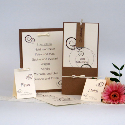 Papeterieartikel Geburtstag "Kringel" grün