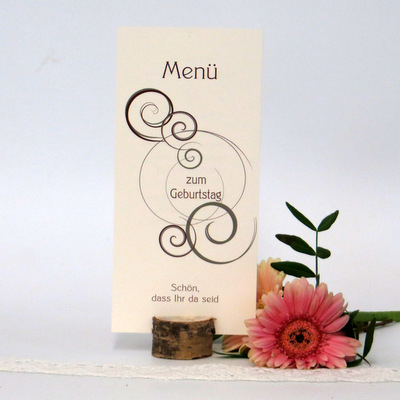 Geburtstagsmenükarte "Kringel" grün
