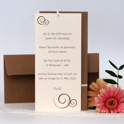 Geburtstagseinladung "Kringel" grün