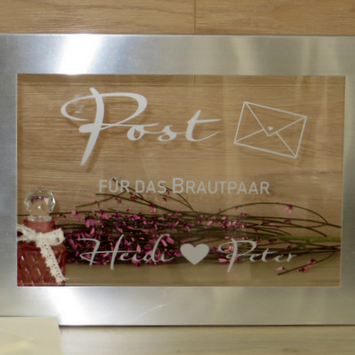 Beschriftung "Hochzeitspost" modern Beschriftung "Hochzeitspost" modern