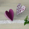 Herzgirlande "Florales Design" aubergine