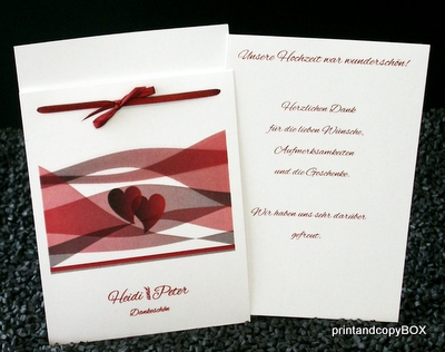 Danksagung für Hochzeit