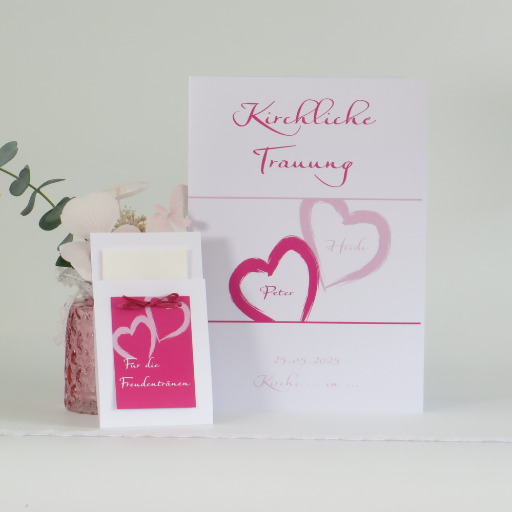 hochzeit_kirchenheft_taschentuchhuelle_unser-traum_pink_rosa Kirchenheft "Unser Traum" pink & rosa