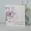 Geburtstagsmenükarte "Flowerdream" blau creme