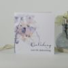 Geburtstagseinladung "Flowerdream" blau weiß recycling