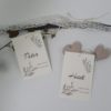 Tischkarte "Natur" rose creme