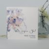 Hochzeitseinladung "Flowerdream" blau creme