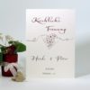 Kirchenheft "Blumen im Herz" rot creme