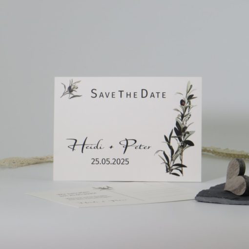 Save the Date "Olive" creme