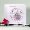 Attraktive Einladung zum Ehejubiläum in trendy pink und grau.
