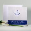 Angesagte Dankeskarte mit einem maritimen Design.